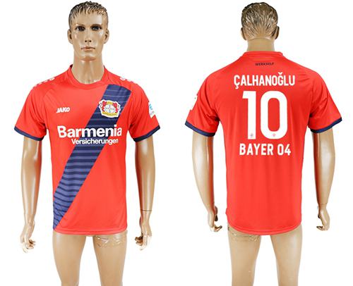Bayer Leverkusen #10 Calhanoglu Away Soccer Club Jersey - Click Image to Close